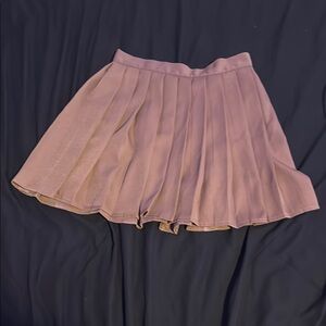 Elegant Brown Pleated Skirt